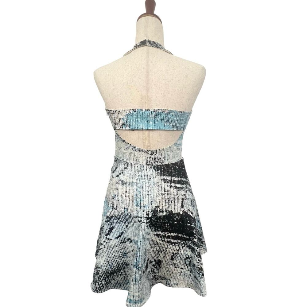 Parker Leona Aegean Printed Halter Fit and Flare Mini Dress Women’s Size M NWT - Picture 5 of 12